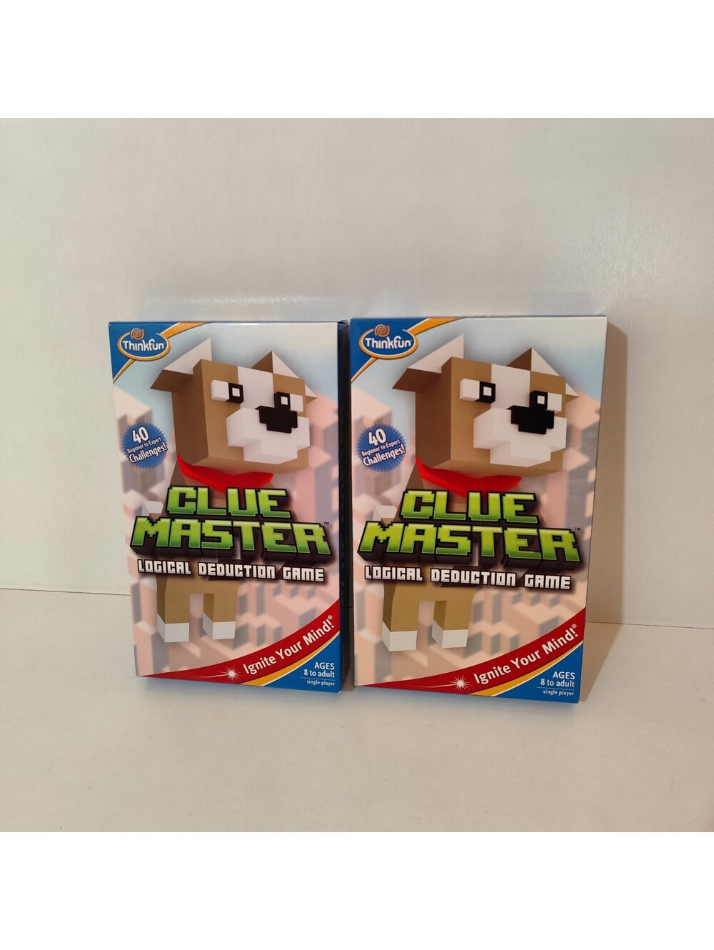 Lot of 2 Thinkfun Clue Master Logical Deduction Game Reasoning 40 Challenges